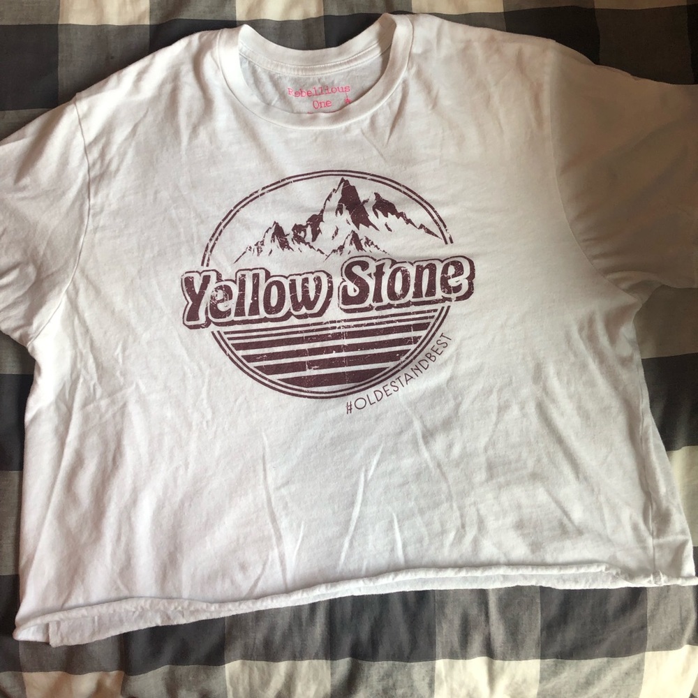Rebellious One Yellowstone cropped tee